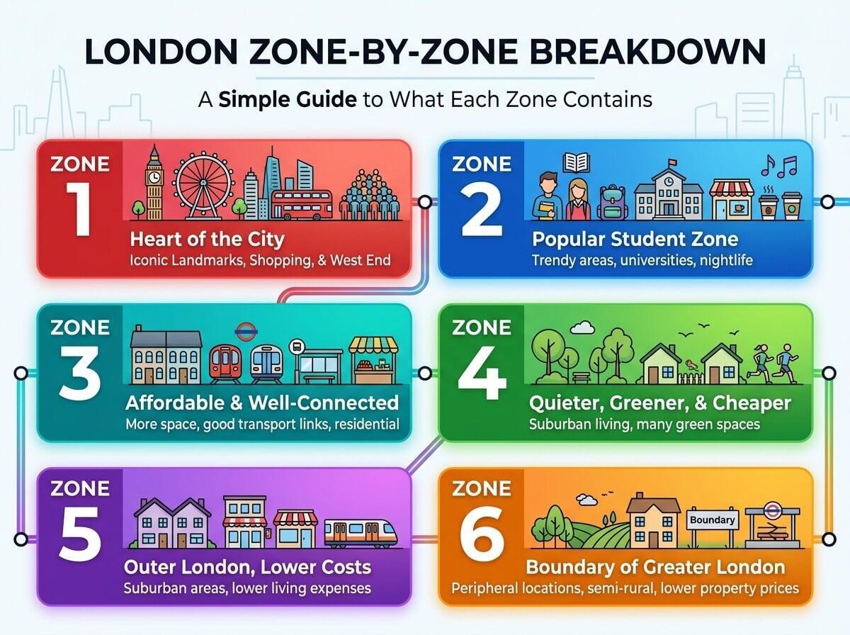 What Are Zones 1 To 6 In London ? Guide For International Students